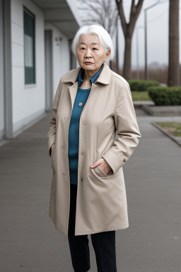 Korean elderly female with  white hair