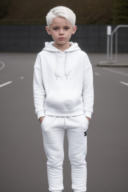 British child boy with  white hair