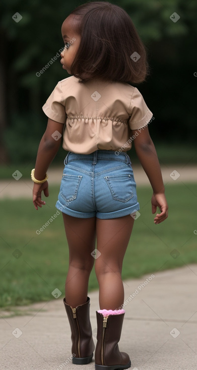 Nigerian infant girl with  brown hair