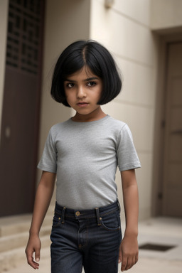 Qatari child boy with  black hair