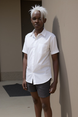 Kenyan adult non-binary with  white hair