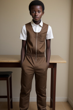 Ugandan teenager boy with  brown hair