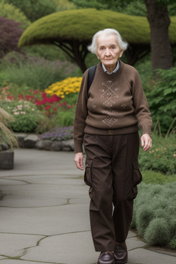 Icelandic elderly female with  black hair