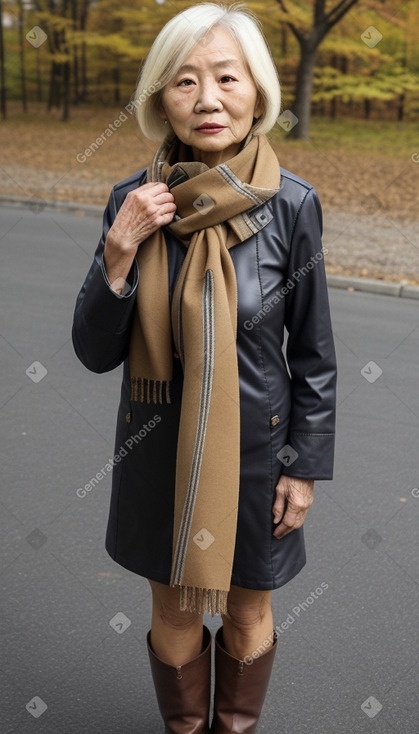 Korean elderly female with  blonde hair