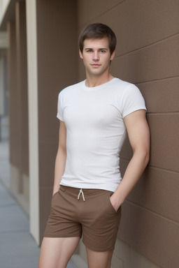 Caucasian adult male with  brown hair