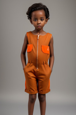 Somali child non-binary with  brown hair