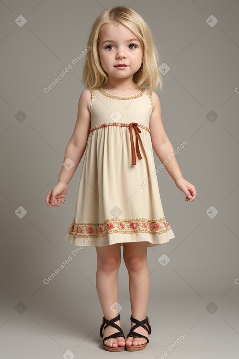 Albanian infant girl with  blonde hair