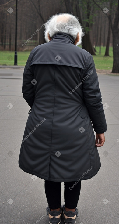 Indian elderly female with  black hair