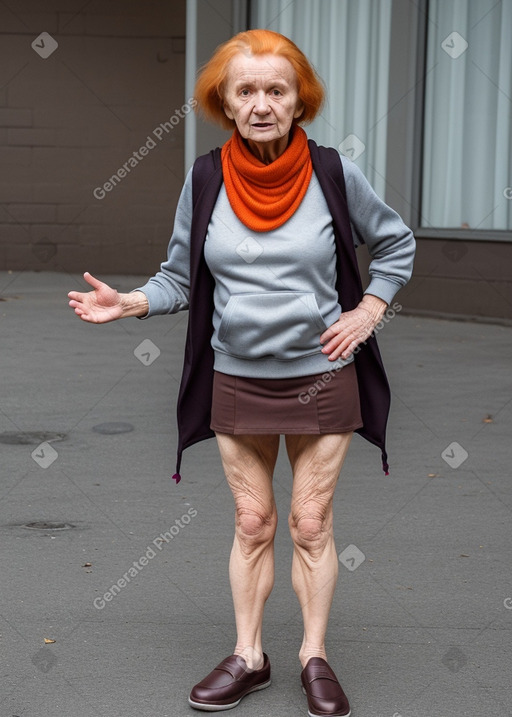 Belarusian elderly female with  ginger hair