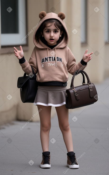 Armenian child female with  brown hair