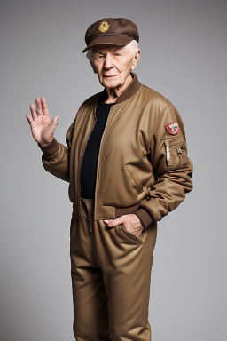 Russian elderly male with  brown hair