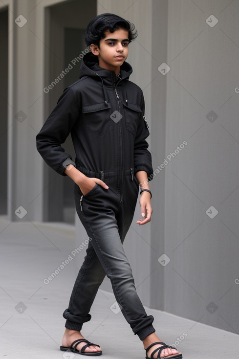 Emirati teenager boy with  black hair