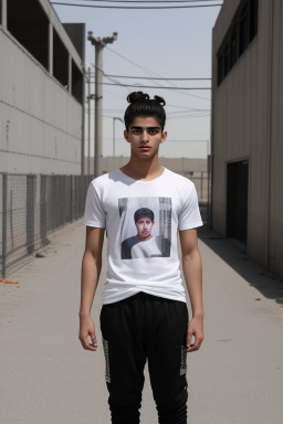 Kuwaiti teenager boy with  white hair