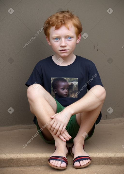 Zambian child male with  ginger hair