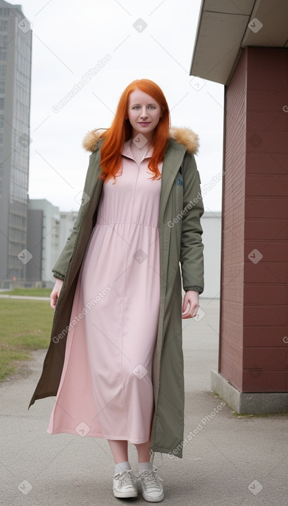 Canadian adult female with  ginger hair