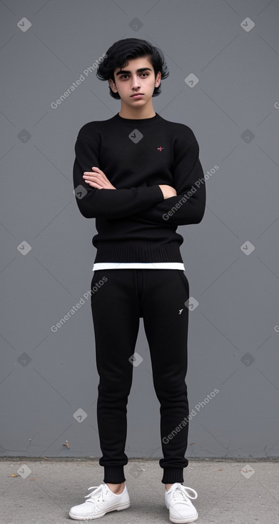 Armenian teenager male with  black hair