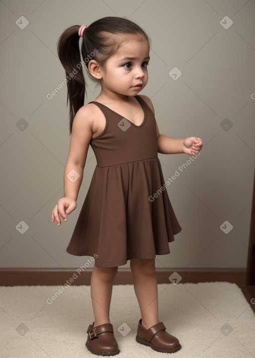 Nicaraguan infant girl with  brown hair