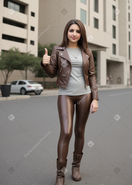 Kuwaiti adult female with  brown hair