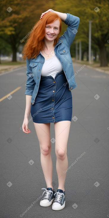 Caucasian adult female with  ginger hair