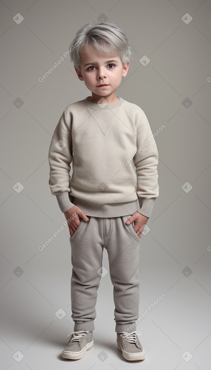 Bulgarian child boy with  gray hair