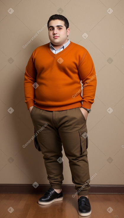 Armenian young adult male with  brown hair