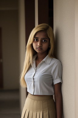 Sri lankan teenager girl with  blonde hair