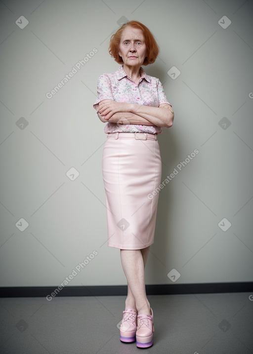 Icelandic elderly female with  ginger hair