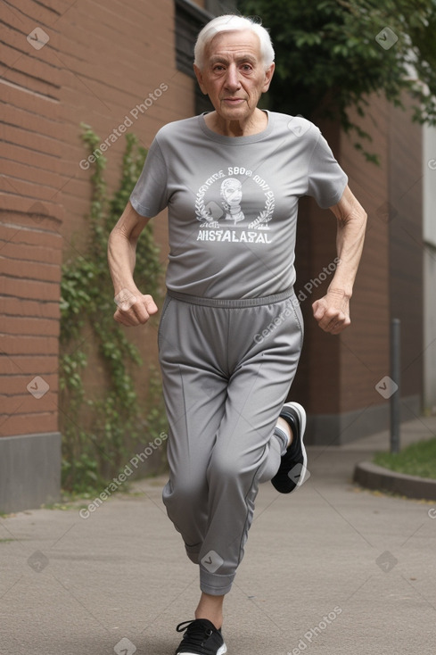 Argentine elderly non-binary with  gray hair