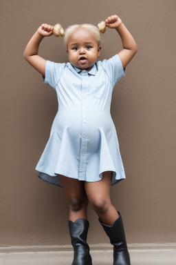 Ethiopian infant girl with  blonde hair