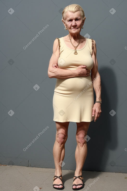 Lithuanian elderly female with  blonde hair