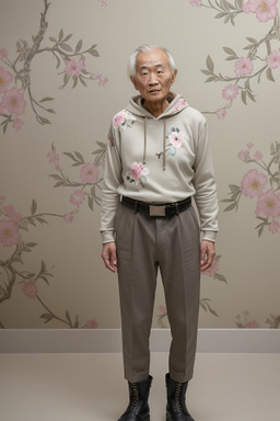 Taiwanese elderly male with  blonde hair