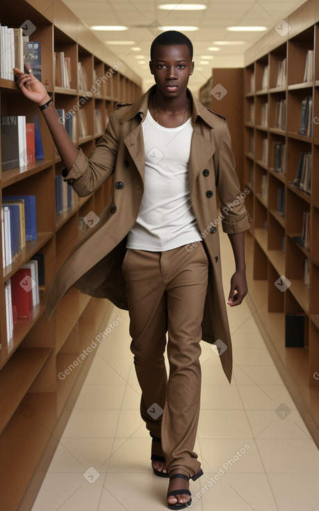 Togolese young adult male with  brown hair