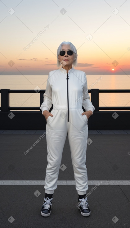 Japanese 45 years female with  white hair