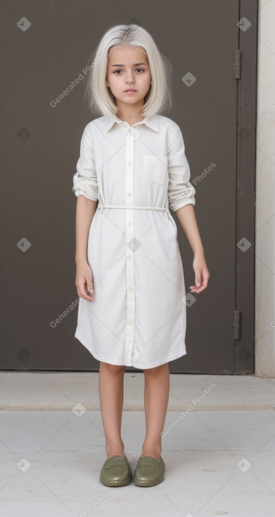 Tunisian child girl with  white hair