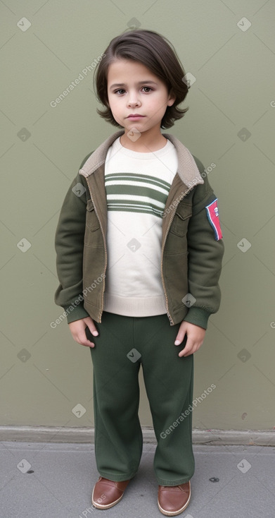 Chilean child boy with  brown hair