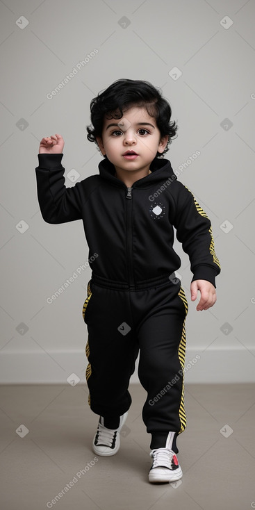 Iranian infant boy with  black hair