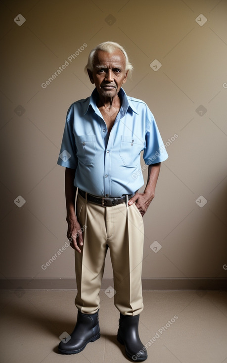 Ethiopian elderly male with  blonde hair