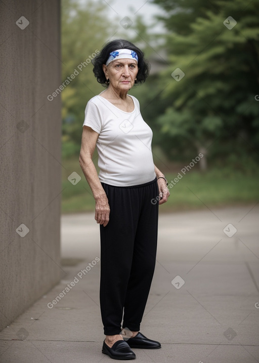 Romanian elderly female with  black hair