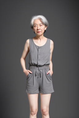 Chinese adult non-binary with  gray hair