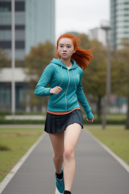 Malaysian young adult female with  ginger hair