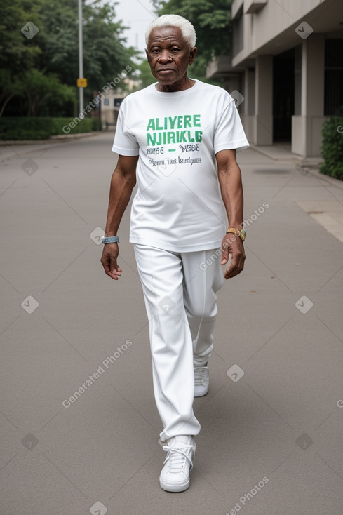 Nigerian elderly male with  white hair