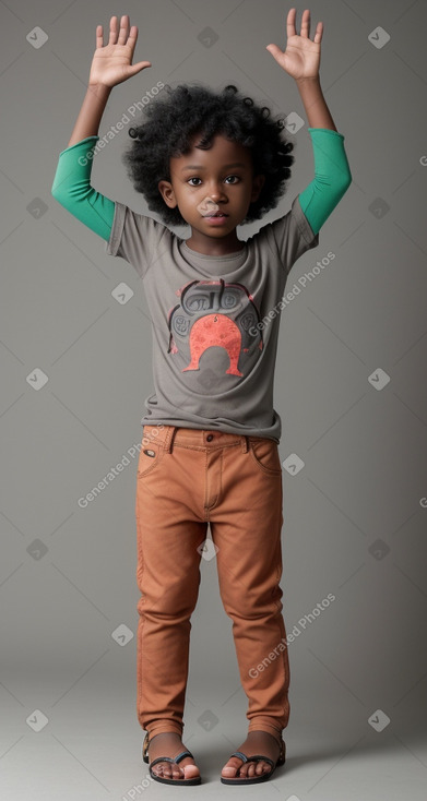 Nigerian child boy with  gray hair