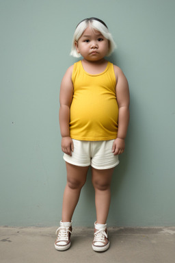 Indonesian child girl with  white hair