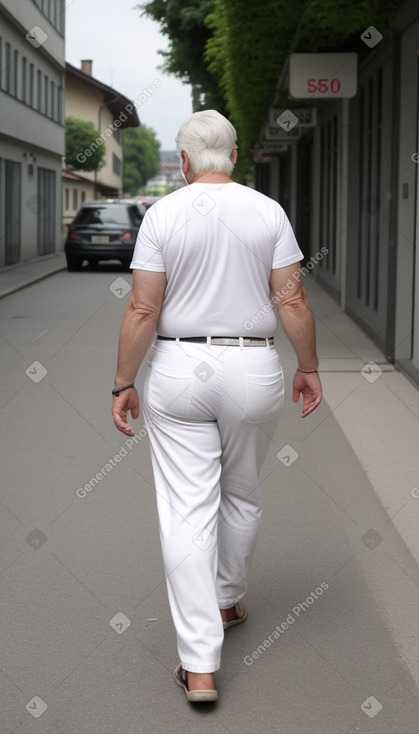 Swiss 45 years male with  white hair