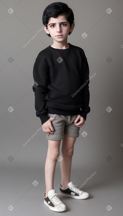 Syrian child boy with  black hair