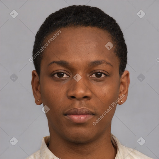 Neutral latino young-adult male with short  brown hair and brown eyes