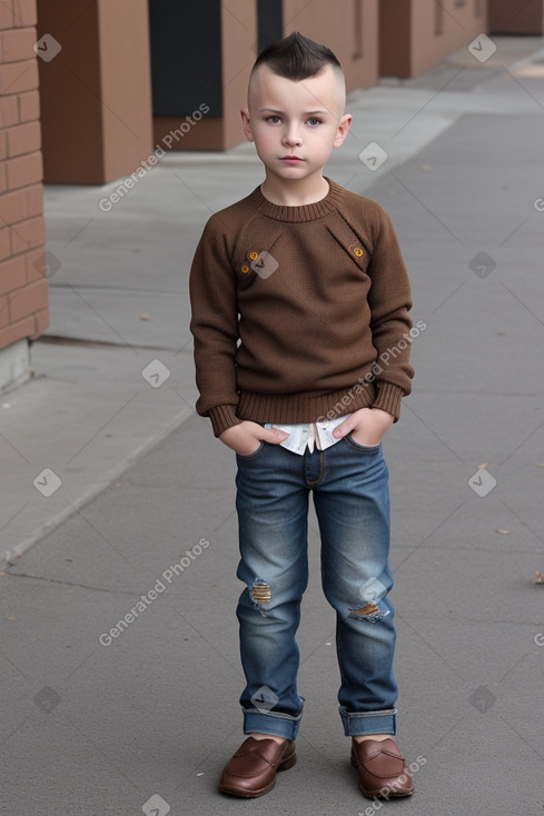 Ukrainian child boy with  brown hair