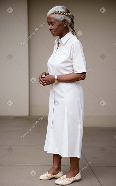 Senegalese elderly female with  white hair