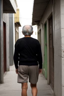 Guatemalan elderly male with  black hair