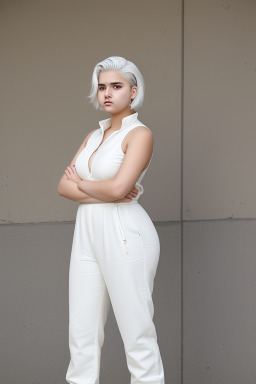 Serbian teenager girl with  white hair